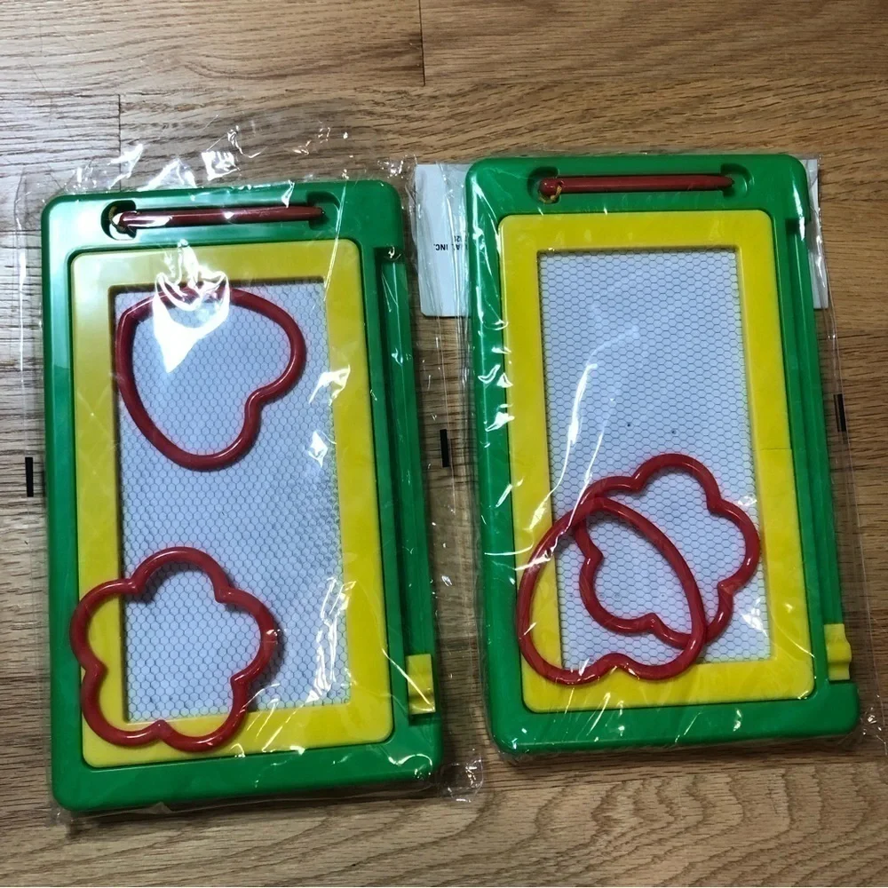 Magnetic Drawing Board Bundle Etch a Sketch NEW Green Kids Toy